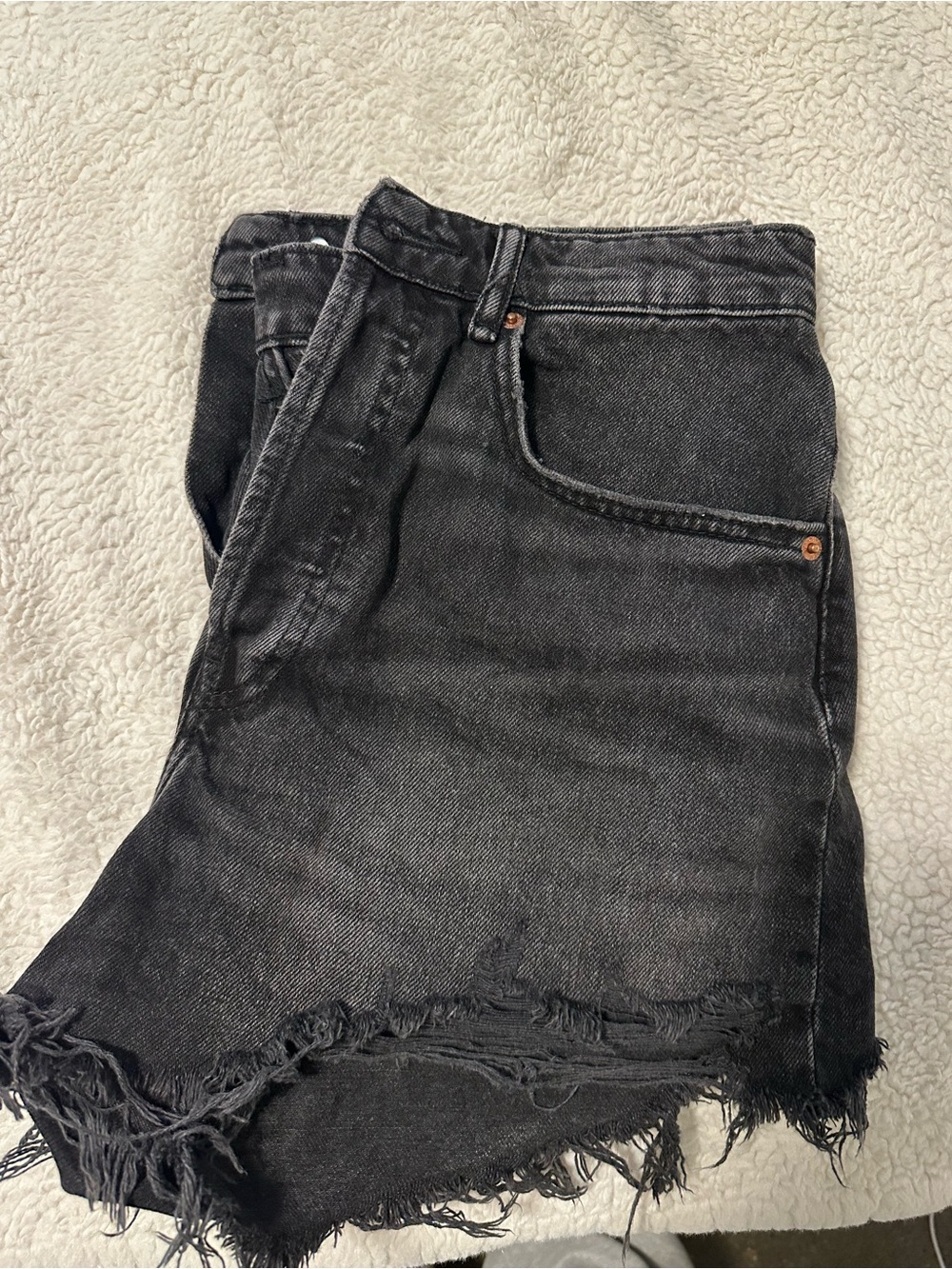 Zara Black Denim Shorts